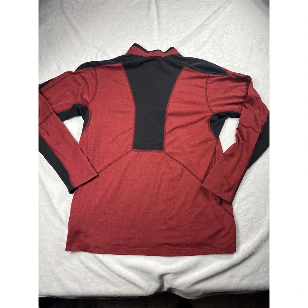 The North Face FlashDry-XD 1/4 Zip Pullover Active Shirt Men Large Red Black